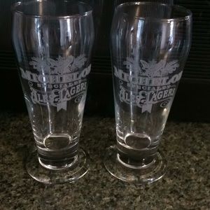 Pair of Michelob Specialty Beer Glasses Rare L@@k